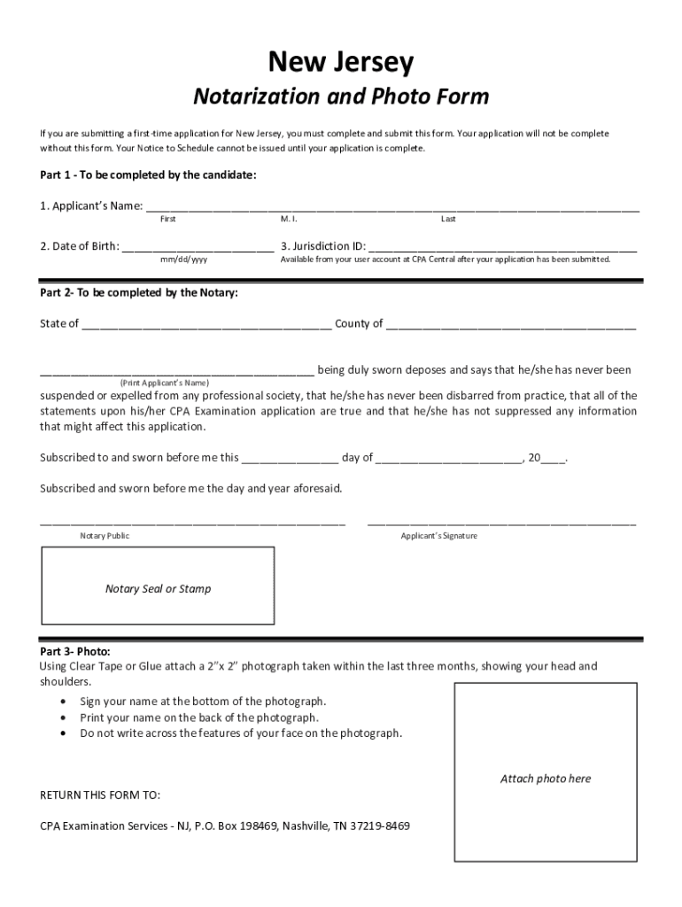 Fillable Online Free New Jersey Notary Acknowledgment Form