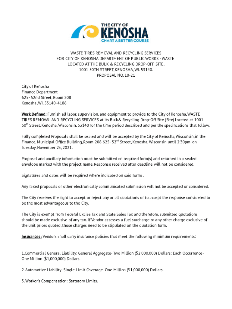 Fillable Online TIRES REMOVAL AND