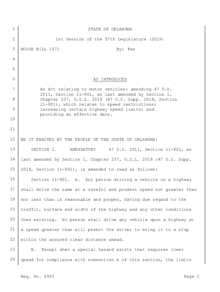 Fillable Online oklegislature.govcfpdf201920 intSTATE OF OKLAHOMA