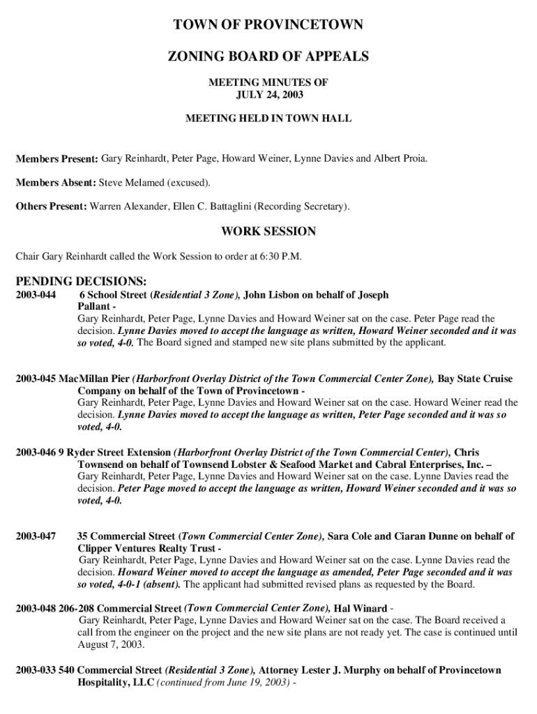 Fillable Online provincetownma.govindexZoning DepartmentTown of