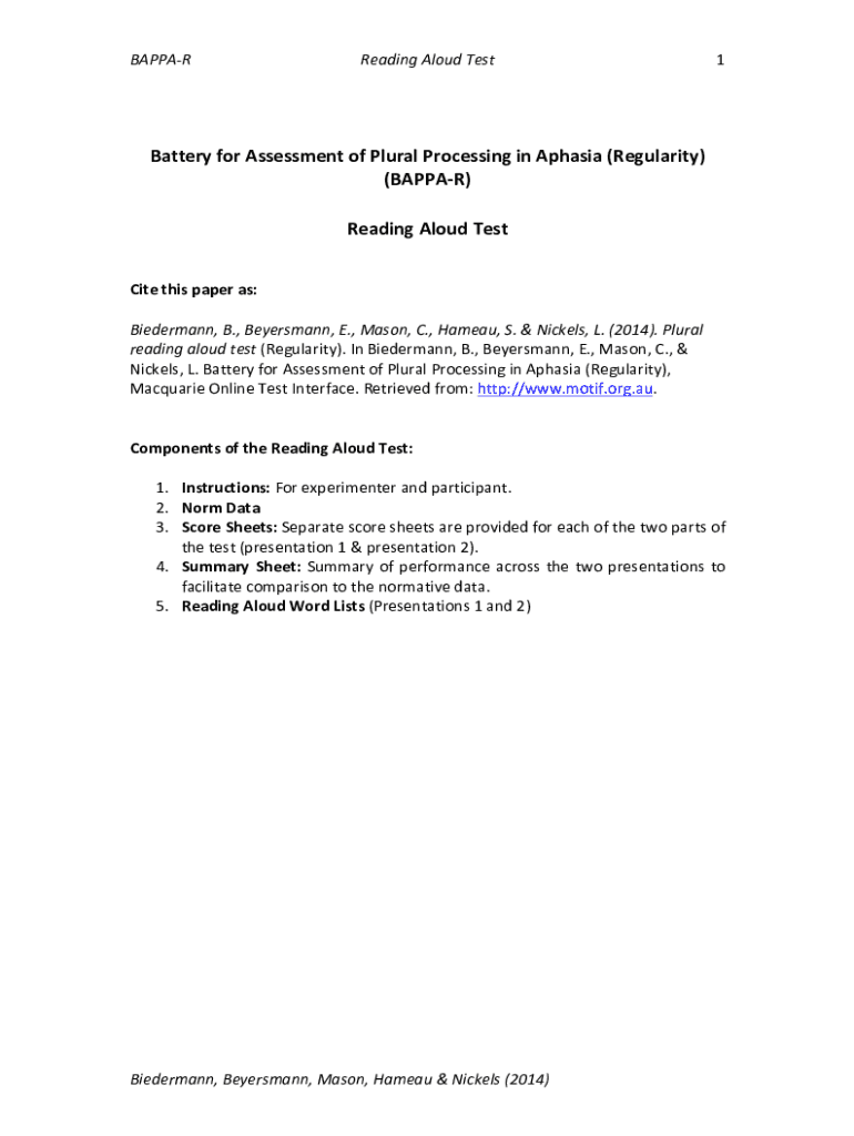 Fillable Online Battery'for'Assessment'of'Plural'Processing'in'Aphasia
