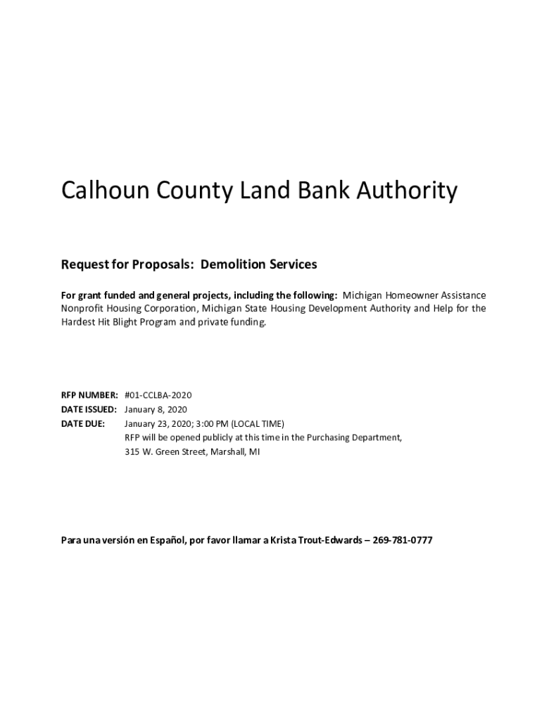 Fillable Online Land Bank Nabs 3.8M Grant to Demolish Blighted Homes