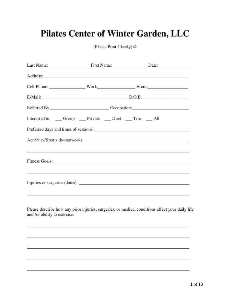 corporationwiki p2fghddPilates Center of Winter Garden LLC - Company Profile Preview on Page 1