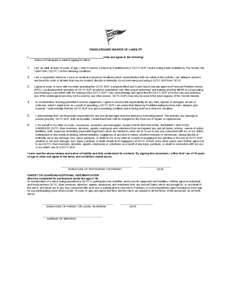 Fillable Online waiver.smartwaiver.comw5ed547ee9b656Kayak/Paddle board ...