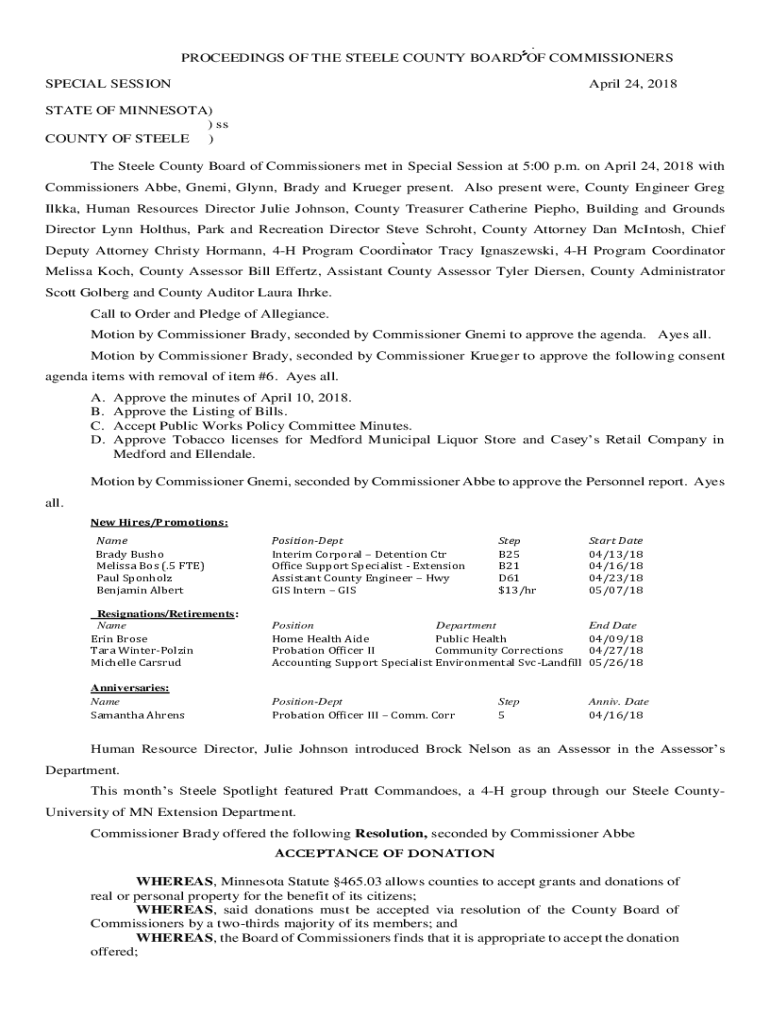 Fillable Online steelecountynew County