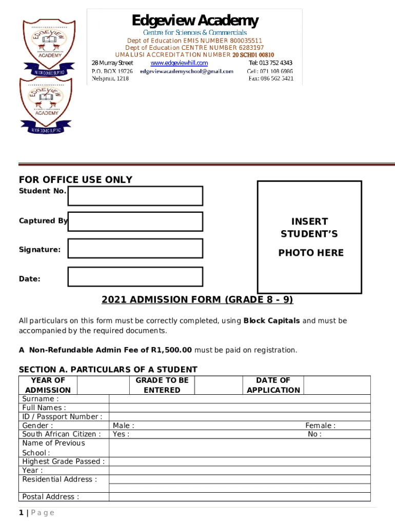 edgeviewhill.com s Grade 8-9 Application edgeviewhill.com Doc Template ...