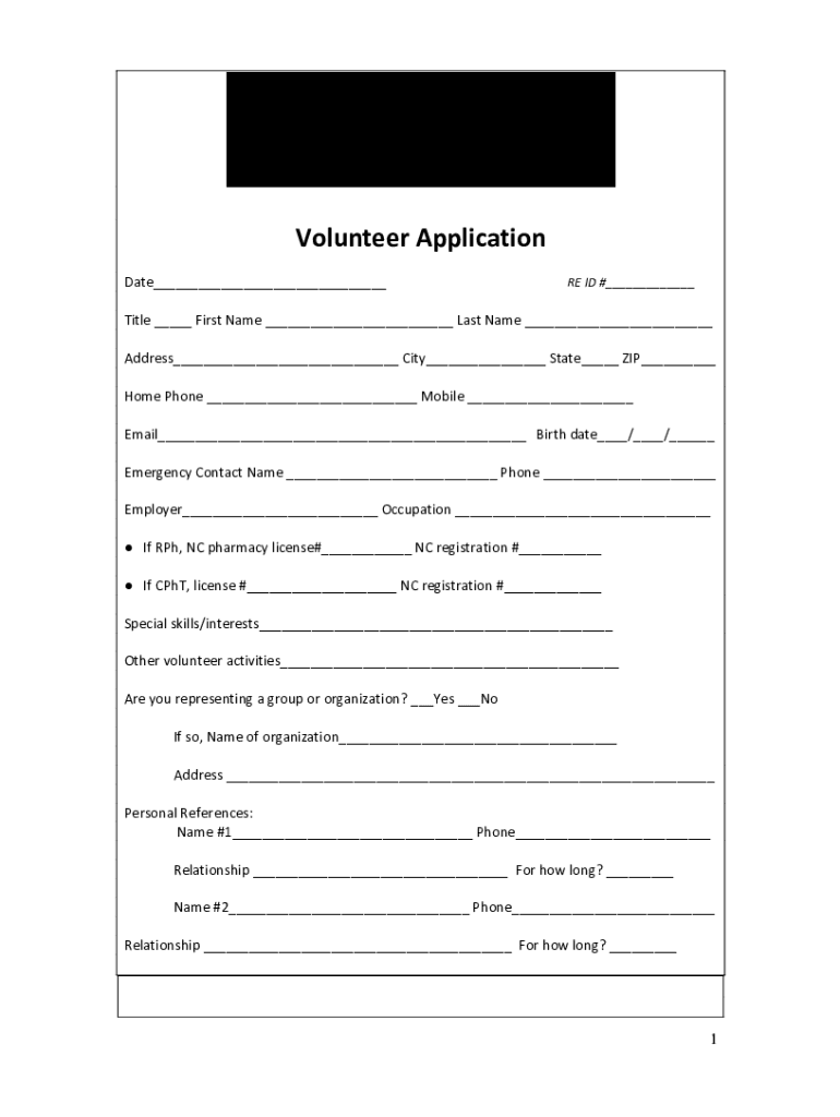 Fillable Online American Red Cross Volunteer Application Form (DEBV0719