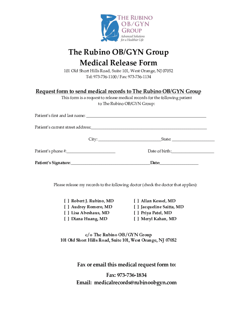 Fillable Online doczz.netdoc7379787The Rubino OB/GYN Group Medical ...