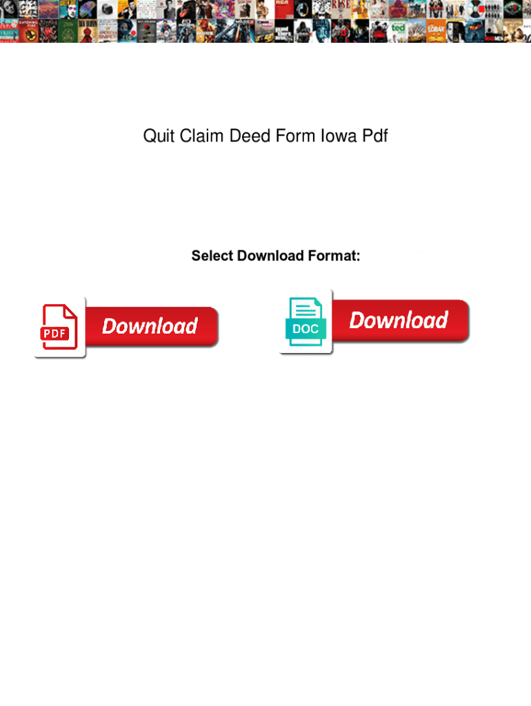 Fillable Online Quit Claim Deed Form Iowa Pdf. Quit Claim Deed Form Iowa Pdf personal Fax Email