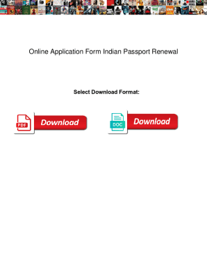 Indian Passport Renewal Application Form