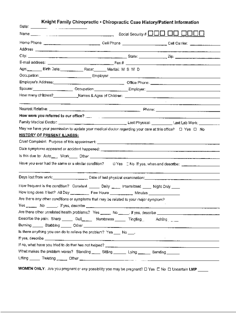 new patient medical information form Preview on Page 1