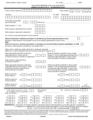 admitere clasa a ix-a dosarul de nscriere n clasa a ix-a, an