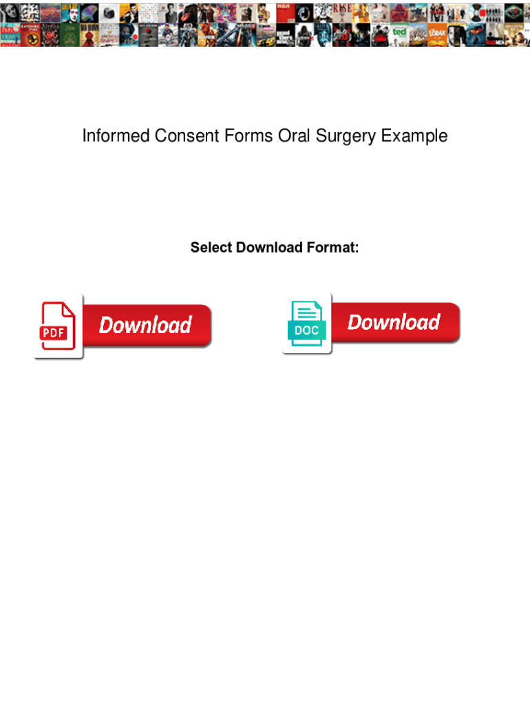 Fillable Online Informed Consent Forms Oral Surgery Example. Informed Consent Forms Oral Surgery