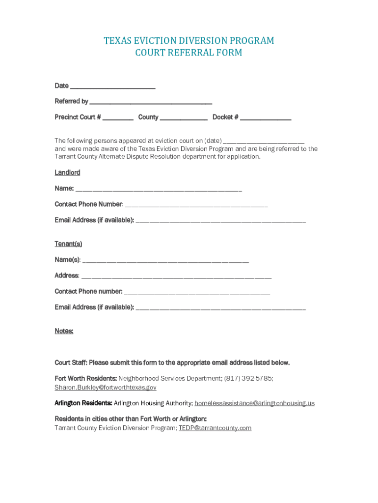 Fillable Online EVICTION