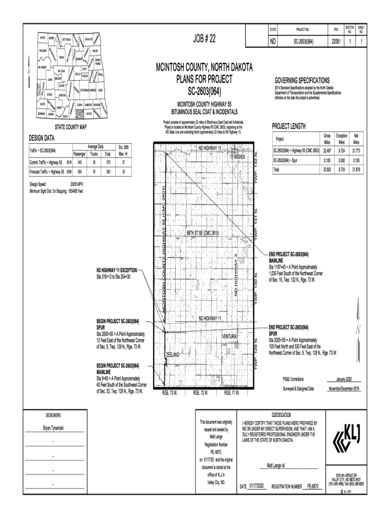 Fillable Online dot.nd.govdocsmapsMcIntosh North Dakota Department of