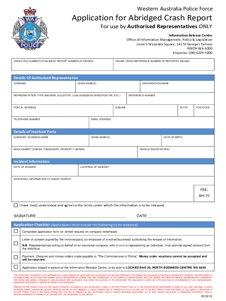 police report Preview on Page 1