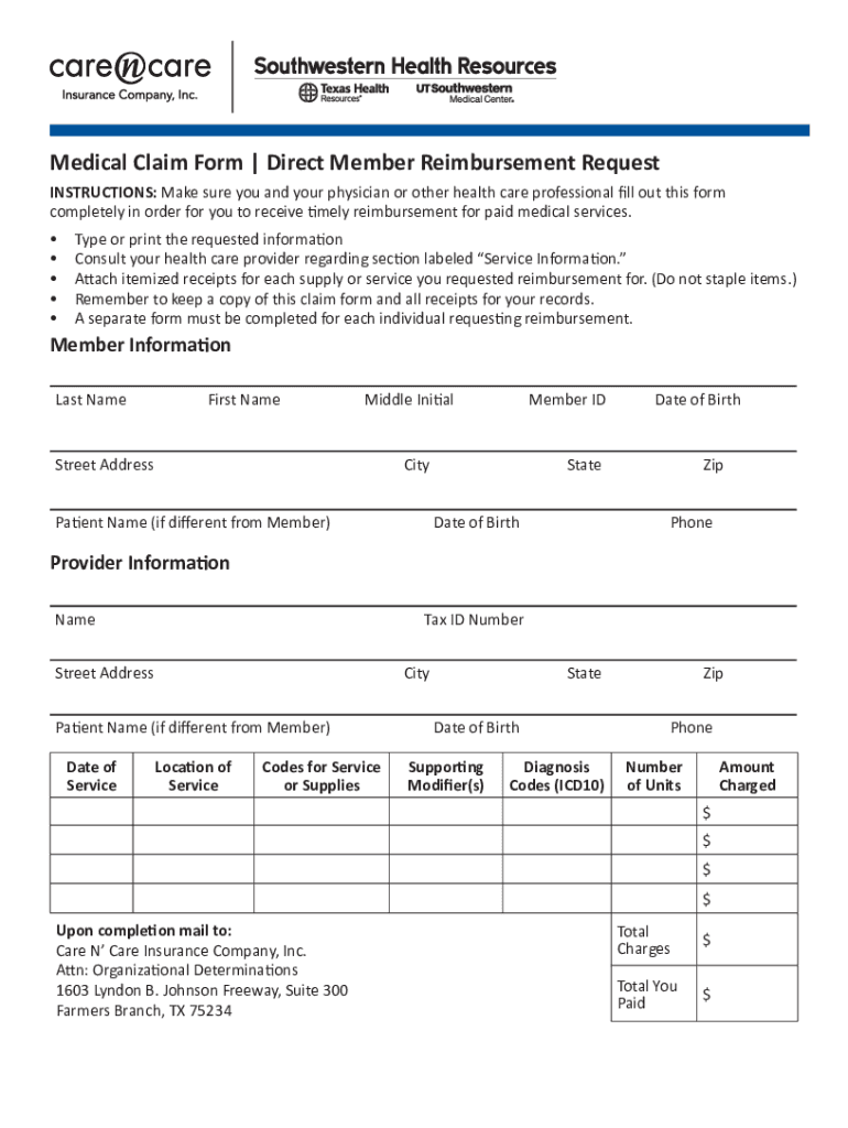 Fillable Online CGHS Medical Reimbursement Claim Form (for serving