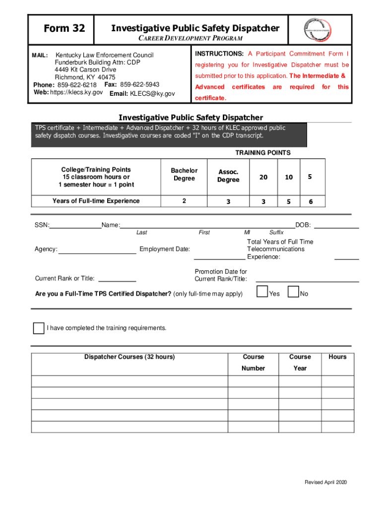 Fillable Online post.ca.govpublicsafetydispatchercertificatePublic