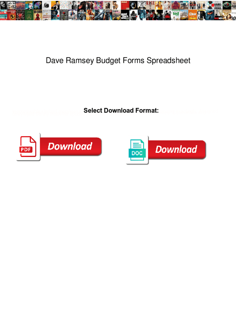 Fillable Online Dave Ramsey Budget Forms Templates Templates 
