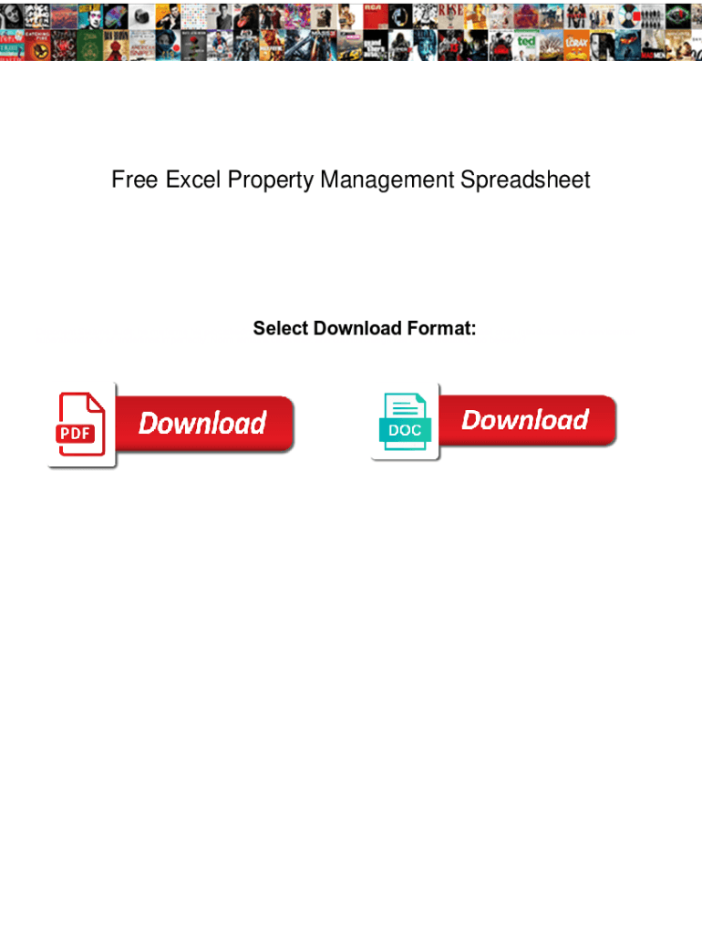 Fillable Online Free Excel Property Management Spreadsheet. Free Excel Property Management