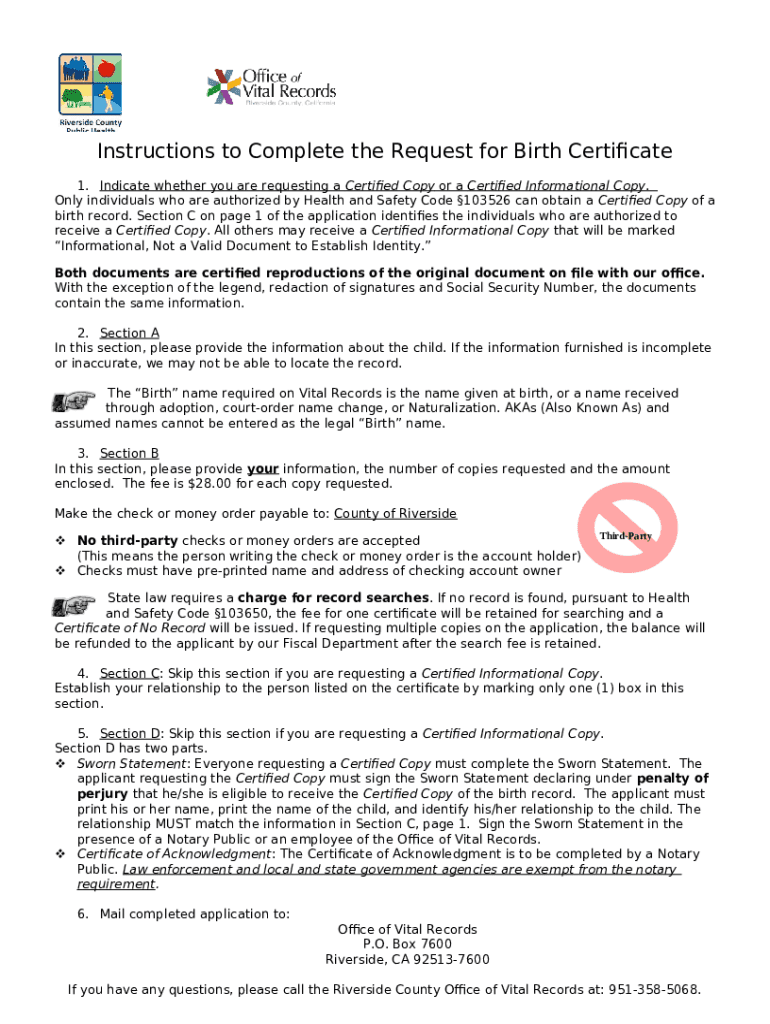 Birth Certificates Department of HealthHow to Write a Birth Certificate Request Letter (with
