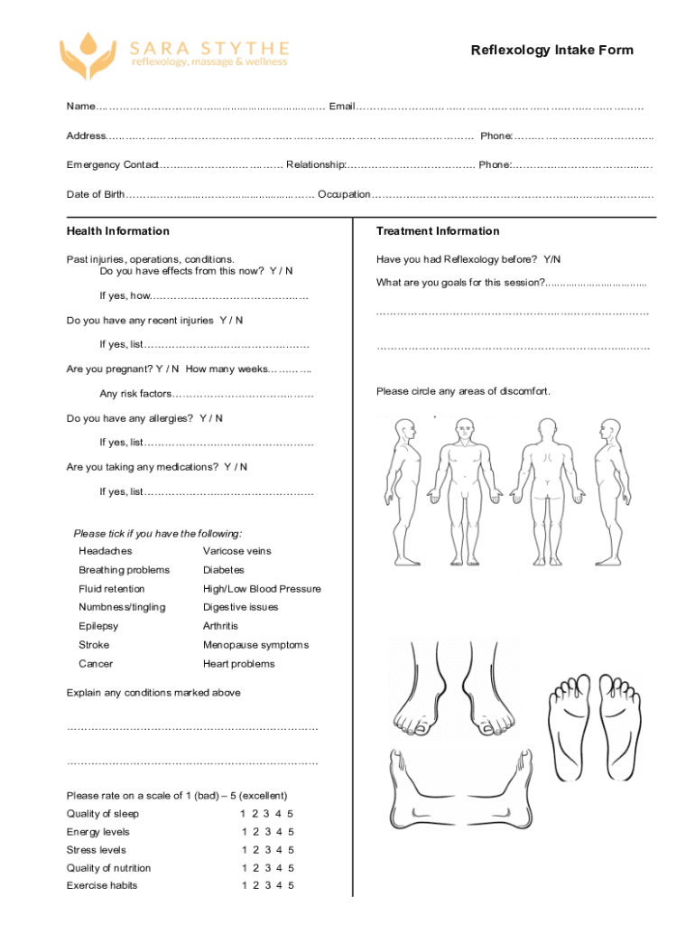 Fillable Online medical-reflexology.comwp-contentuploadsClient Intake ...