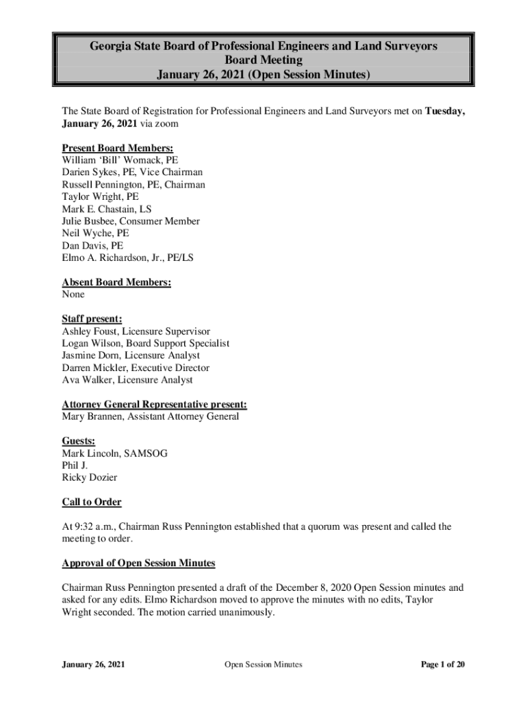 Fillable Online sos ga State Board of Professional Engineers