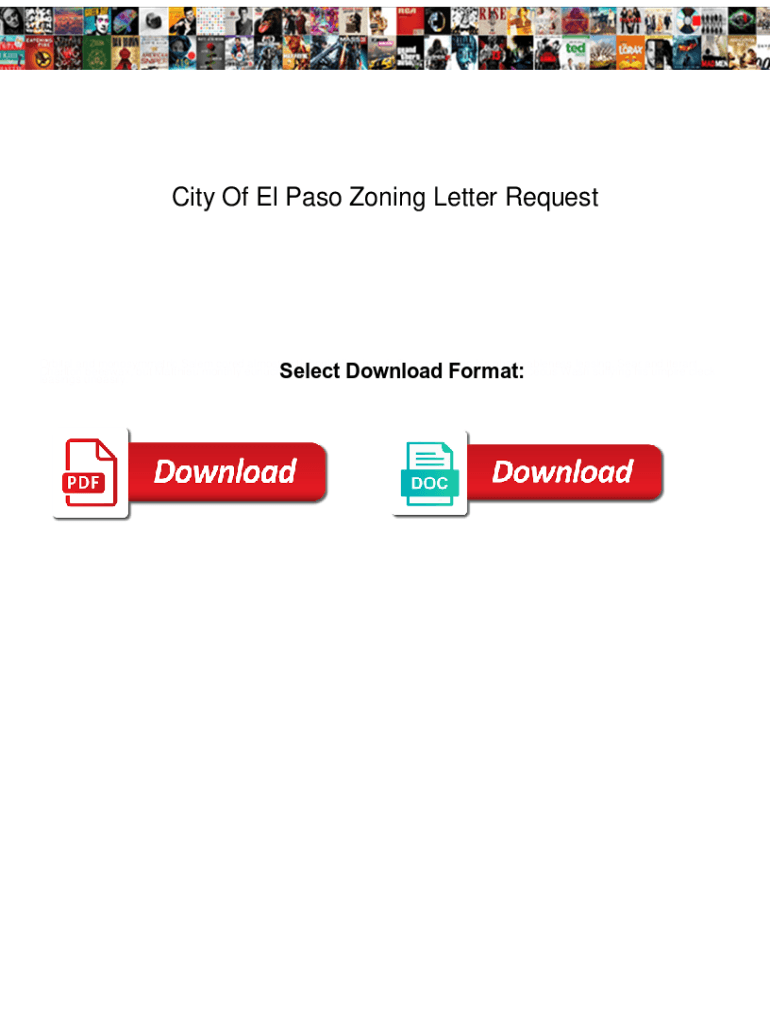 Fillable Online City Of El Paso Zoning Letter Request. City Of El Paso