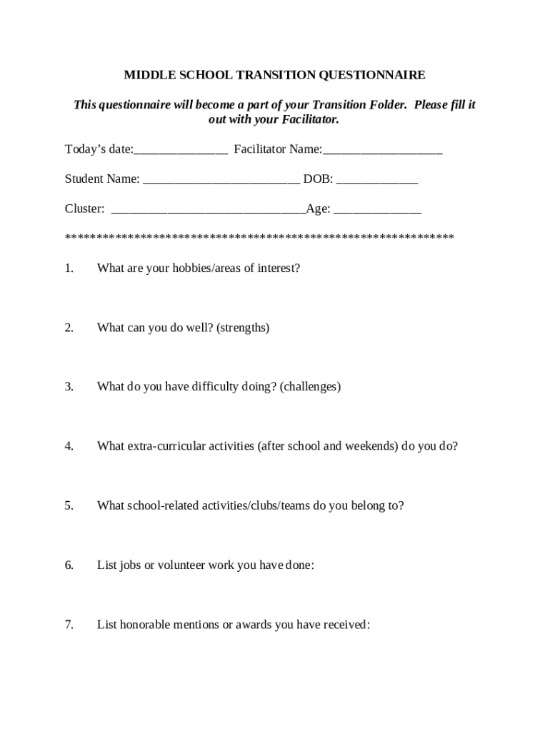 www.newton.k12.ma.uscmslib7th Grade Transition Questionnaire Newton