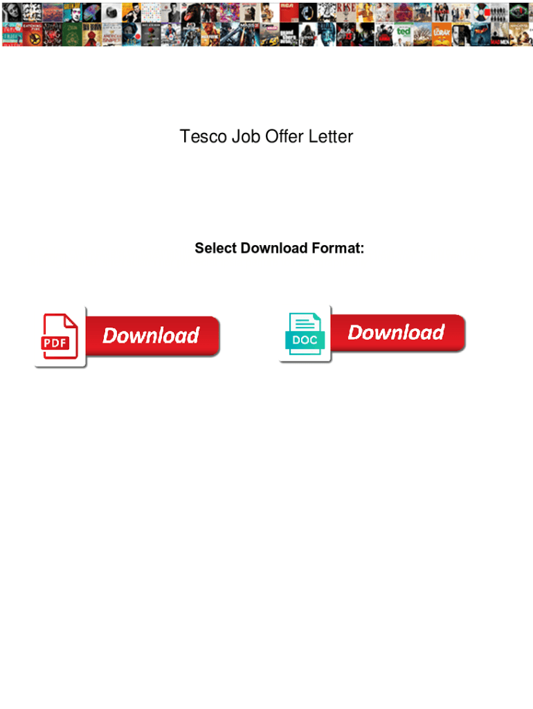 Fillable Online Tesco interview questions Tesco job application letter