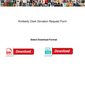 Kimberly Clark Donation Request Form. Kimberly Clark Donation Request Form month