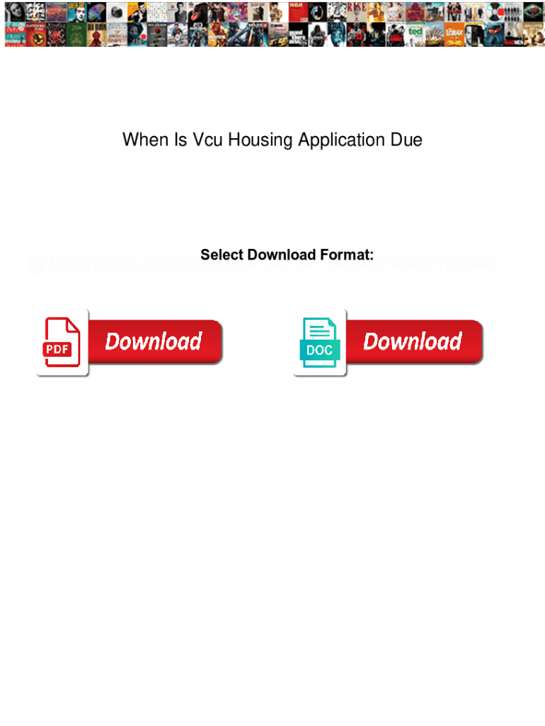 Fillable Online When Is Vcu Housing Application Due. When Is Vcu