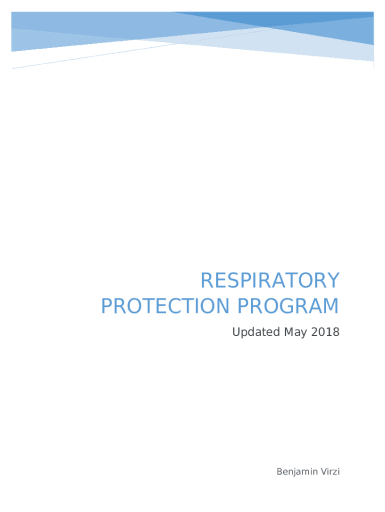 Respiratory Protection Program GuidelinesOccupational ...Respiratory ...