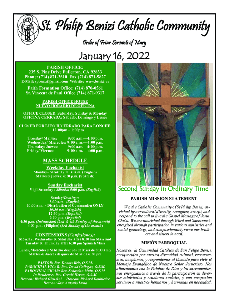 Fillable Online bulletins 05St Francis of