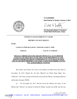 Order Dismissing Bankruptcy Case. (cmw) Modified to correct docket text ...