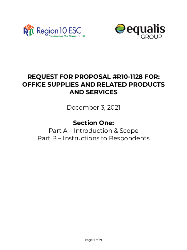 Fillable Online REQUEST FOR PROPOSAL OFFICE SUPPLIESHow to Write a
