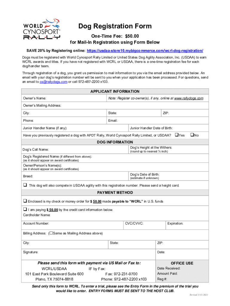 Fillable Online Creek Dog