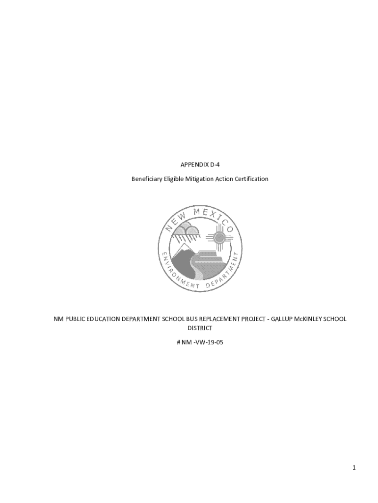 Fillable Online PED Gallup McKinley D4 Certification Complete 1421