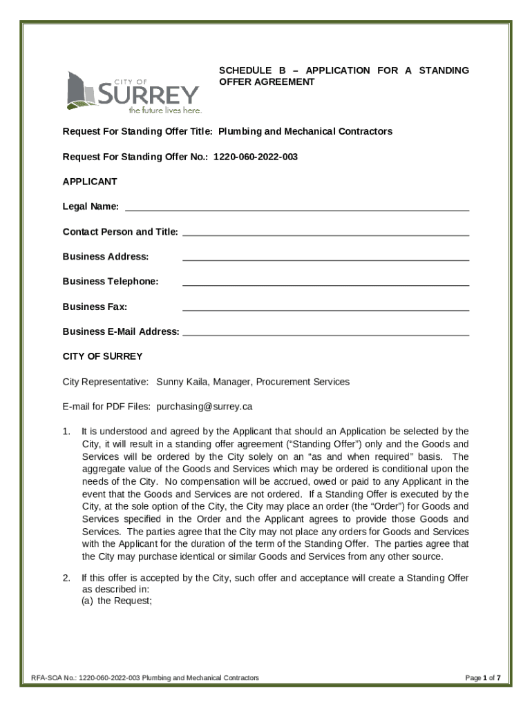 buyandsell.gc.cacdspublicF.O.B. REQUEST FOR STANDING OFFERS buyandsell.gc.ca Doc Template