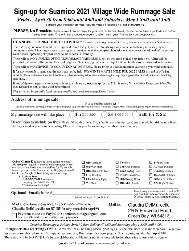 Fillable Online to Village of Suamico, to to Suamico Fax Email