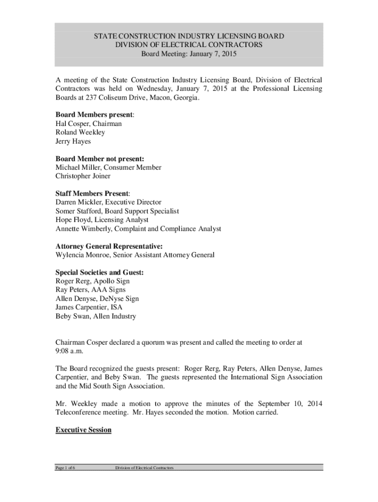 Fillable Online sos ga STATE CONSTRUCTION INDUSTRY LICENSING BOARD