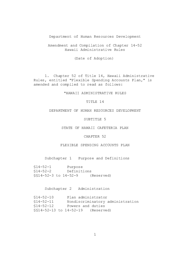 Fillable Online dhrd.hawaii.govadministrativerulesDHRDs Hawaii