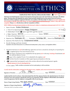 house travel disclosure