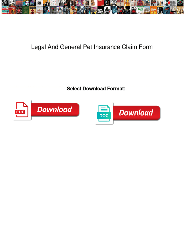 Fillable Online Legal And General Pet Insurance Claim Form. Legal And General Pet Insurance