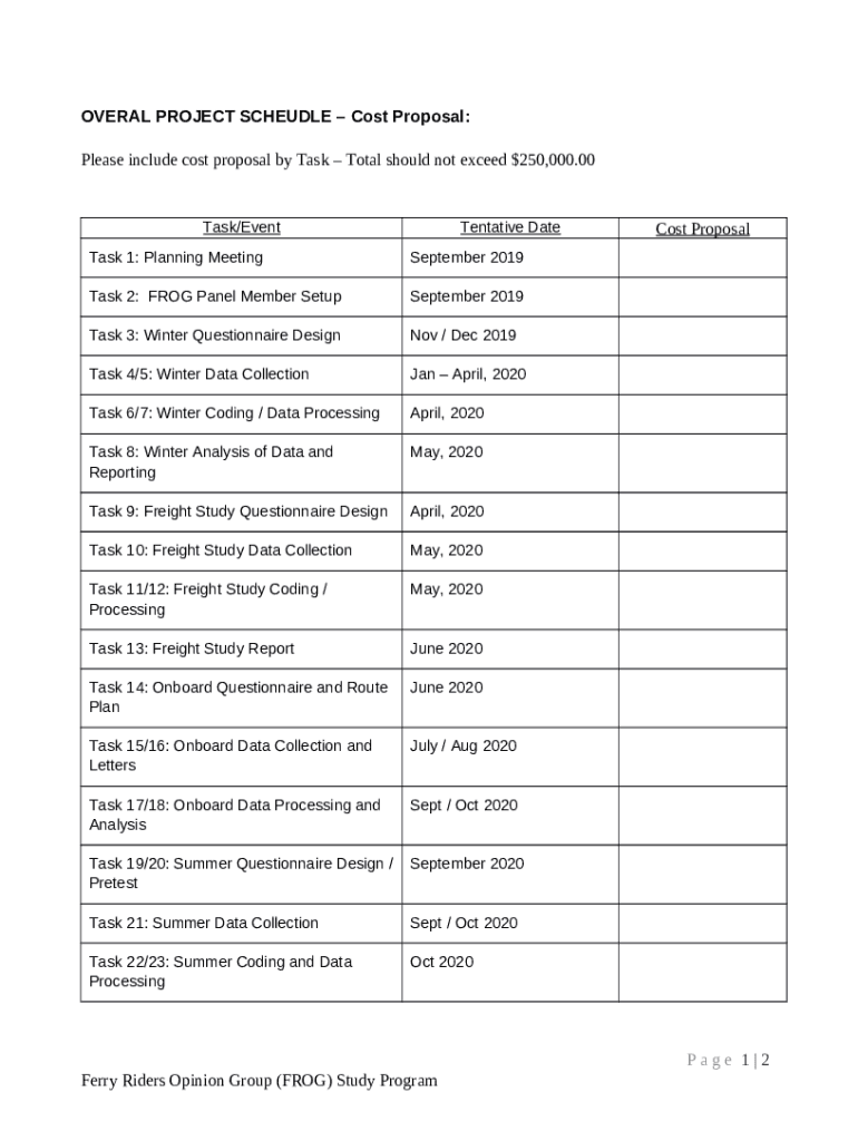 Cost Table. Cost Table wsdot wa Doc Template pdfFiller