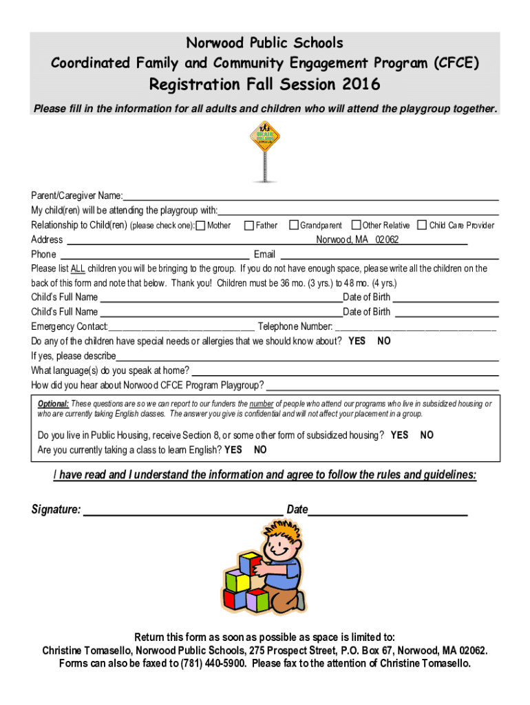 Fillable Online www.norwood.k12.ma.uscurriculumcfceactivitiesCFCE