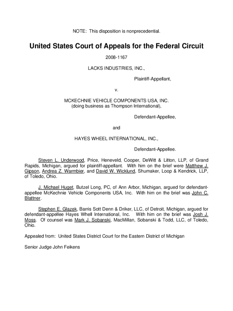 Fillable Online MCKECHNIE VEHICLE COMPONENTS USA, INC Fax Email Print