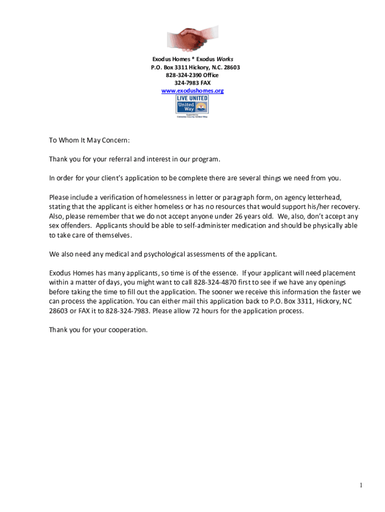 whereorg exodus-homes-9627631Exodus Homes, Hickory, NC - P O BOX 3311 - Residential Care Preview on Page 1