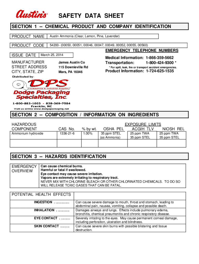 Fillable Online msds AM1SAFETY DATA SHEET Dodge