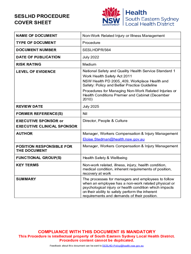 Fillable Online www.seslhd.health.nsw.gov.au sites defaultSESLHD